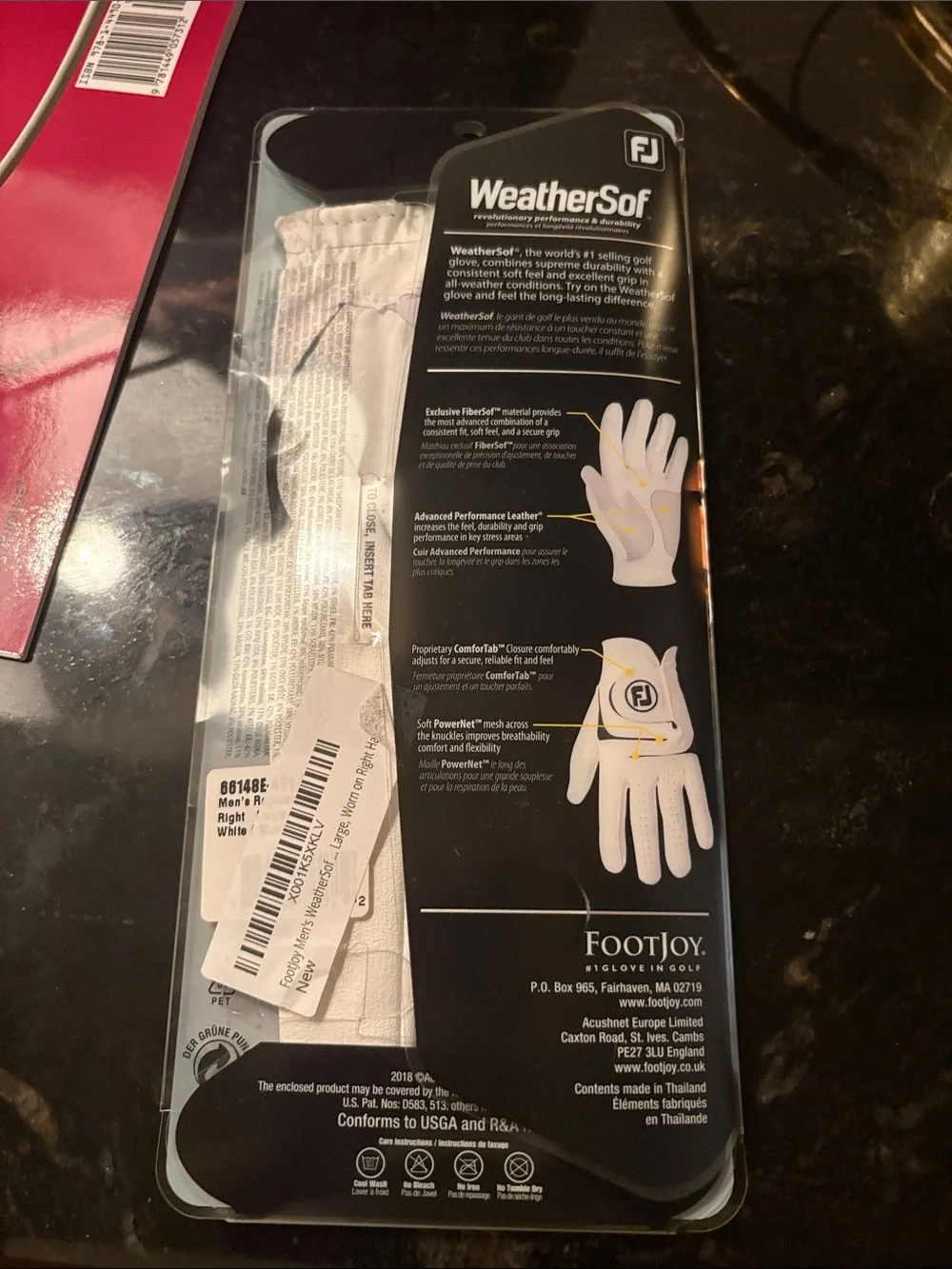 FootJoy WeatherSof Golf Glove in White - Picture 2 of 2